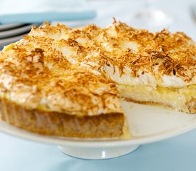 Decadent Coconut Cream Pie with Meringue Topping 