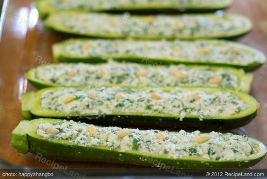 Place zucchini shells in a single layer
