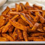 Oven Baked Sweet Potato Fries with Chipotle Yogurt Dip