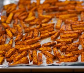 Oven Baked Sweet Potato Fries with Chipotle Yogurt Dip