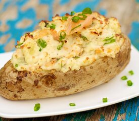 Twice Baked Potatoes with Smoked Salmon and Chives