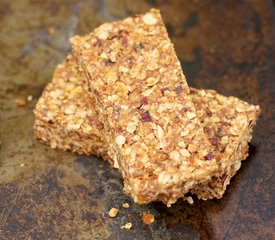 Almond, Peanut Butter and Dried Fruits Granola Bars