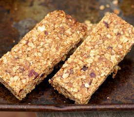 Almond, Peanut Butter and Dried Fruits Granola Bars