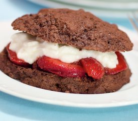 Low Fat Chocolate Strawberry Shortcake