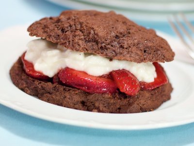 Low Fat Chocolate Strawberry Shortcake