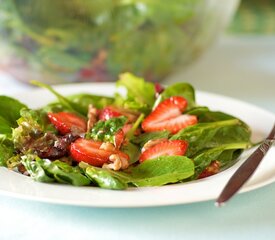 Baby Spinach and Strawberry Salad with Maple Dressing