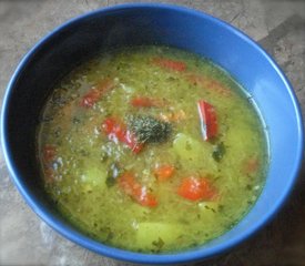 Long White Radish and Bear's Garlic Soup