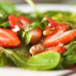 Baby Spinach and Strawberry Salad with Maple Dressing