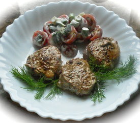 Pork Tenderloin Medallions with Elderberry Syrup and Dry-Cured Ham