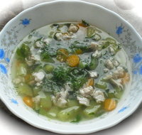Cucumber Soup with Spring Vegetables