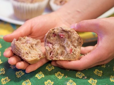 Strawberry-Rhubarb Muffins