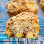 Sour Cream-Peach Muffins