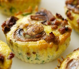 Mushroom and Sausage Quiche Muffins