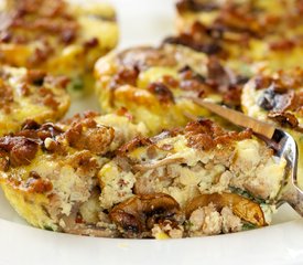 Mushroom and Sausage Quiche Muffins