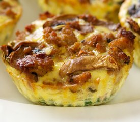 Mushroom and Sausage Quiche Muffins