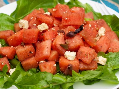 Watermelon, Arugula and Feta Salad