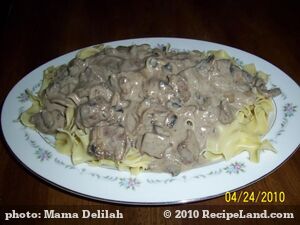 Mama Delilah's Beef Stroganoff