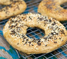 Bread Machine Garlic Bagels