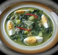 Spinach and Long White Radish Soup