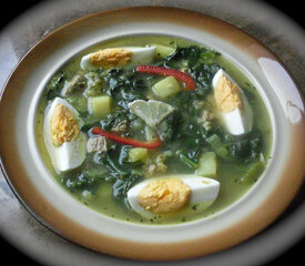 Spinach and Long White Radish Soup