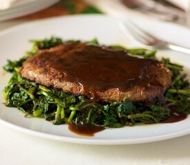 Asian Salisbury Steaks & Watercress