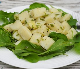 Arugula and Potato with Garlic Vinaigrette