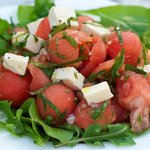 Watermelon, Mint and Feta Salad with Citrus Dressing