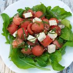 Watermelon, Mint and Feta Salad with Citrus Dressing