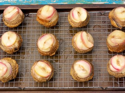 Upside Down Nectarine Muffins