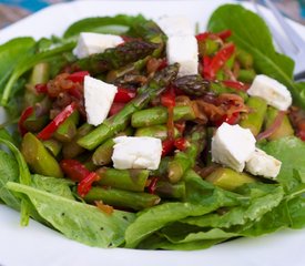 Asparagus, Red Bell Pepper and Arugula Salad