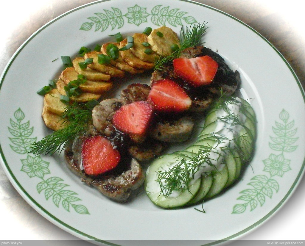 Five Spice Pork Tenderloin with Strawberry Balsamic Sauce