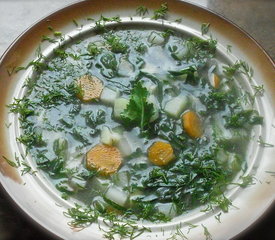 Kohlrabi Soup with Anise Flavor