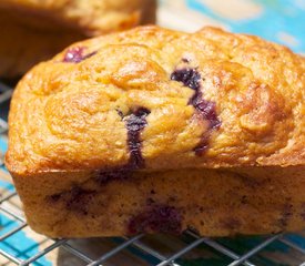 Applesauce Blueberry Banana Bread