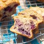 Applesauce Blueberry Banana Bread