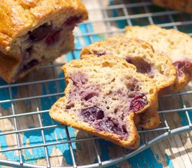 Applesauce Blueberry Banana Bread