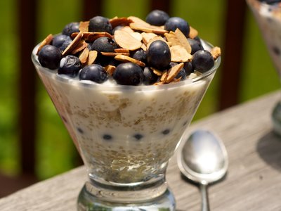 Quinoa, Blueberry and Yogurt Parfait