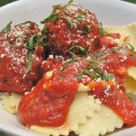 Nona's Meatballs served with Fresh Cheese Ravioli