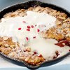 Rhubarb and Pomegranate Cobbler