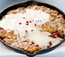 Rhubarb and Pomegranate Cobbler