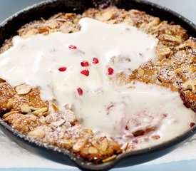 Rhubarb and Pomegranate Cobbler