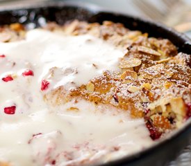 Rhubarb and Pomegranate Cobbler