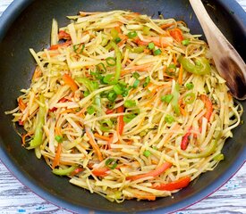 Potato, Carrot and Bell Pepper Stir-Fry