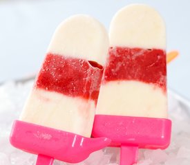 Strawberry and Oreo Popsicles 