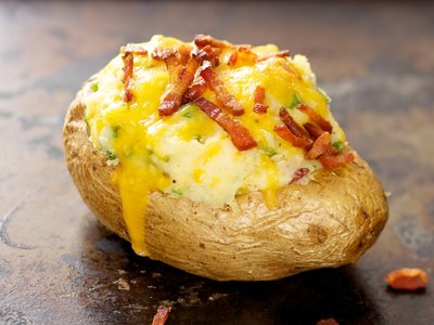 Bacon and Cheddar Twice Baked Potatoes