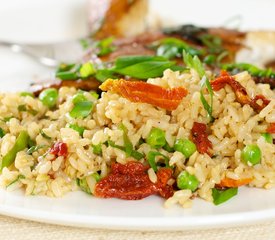 Fried Rice with Peas and Sun-Dried Tomatoes