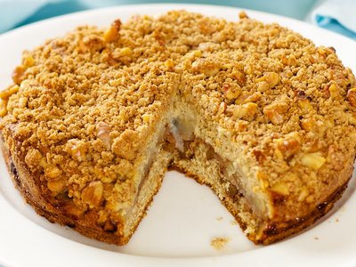 Pear Walnut Coffee Cake