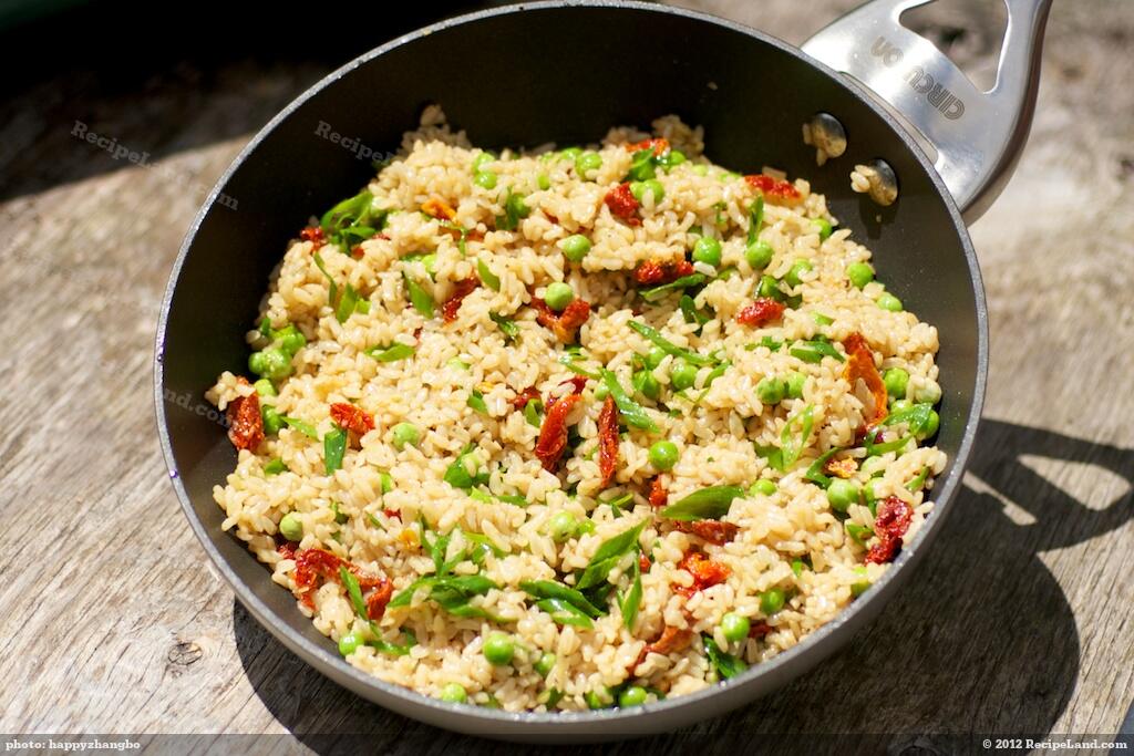 Fried Rice with Peas and Sun-Dried Tomatoes