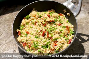 Fried Rice with Peas and Sun-Dried Tomatoes