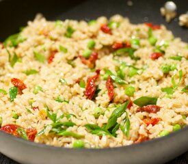 Fried Rice with Peas and Sun-Dried Tomatoes