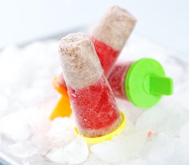 Strawberry and Chocolate Wafer Popsicles 